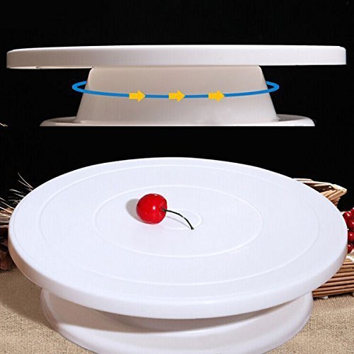 Plastic Revolving Cake Decorating Turntable Stand Cake Tools Decorating 360 Round Easy Rotate Turntable