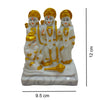 Ram Darbar White Idol Handcrafted Handmade Marble Dust Polyresin - 12 x 9 cm perfect for Home, Office, Gifting RDW-1