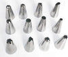 Cake Decorating Icing Nozzles Set Stainless steel 12 Piece Frosting Icing Piping Bag Tips Reusable & Washable