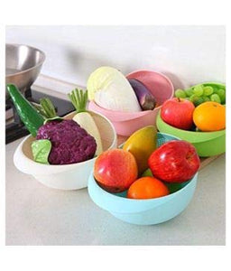 Plastic Rice Bowl Strainer/Washing Bowl for Fruits/Vegetables, Noodles, Pulses, Cereal, Rice