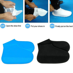 Non-Slip Silicone Rain Boot Shoe Cover Waterproof Reusable Foldable Overshoes for Men Women Outdoor Sport With Excellent Elasticity
