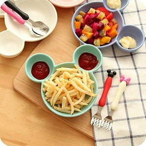 Mickey Shaped Kids/Snack Serving Plate (Assorted Colors) set of 2