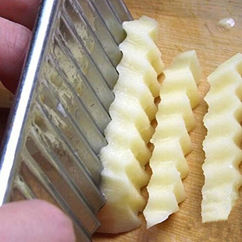 Crinkle Cut Knife Potato Chip Cutter With Wavy Blade French Fry Cutter - Wavy Vegetable - Cutter Potato Cucumber Carrot