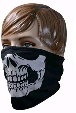 Half Face Skeleton Print Anti Pollution Face Mask for Driving / Biking