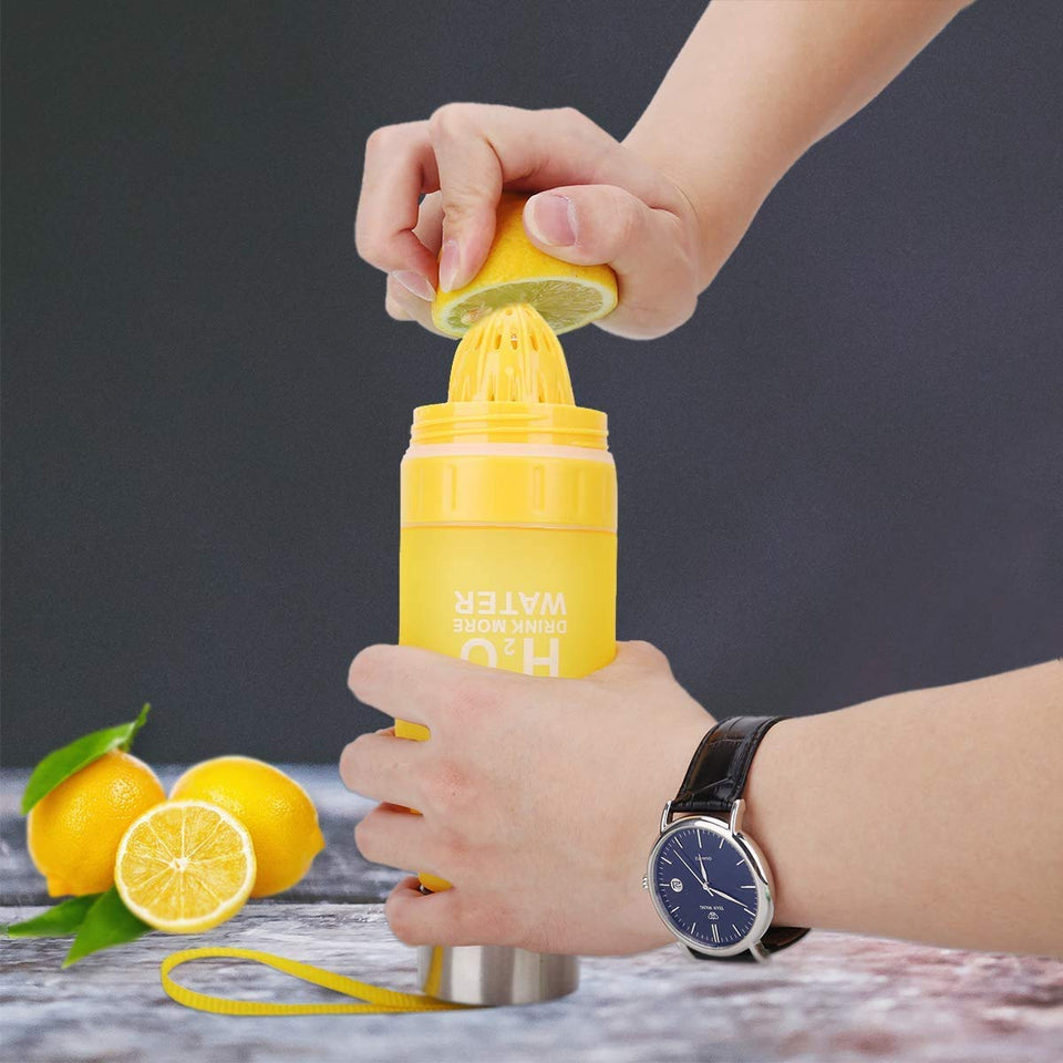 H2O Portable Water Bottle Health Fruit Infuser Lemon Juice Squeezer Tumbler Cup for Healthy Drinks Juice, Lemonade