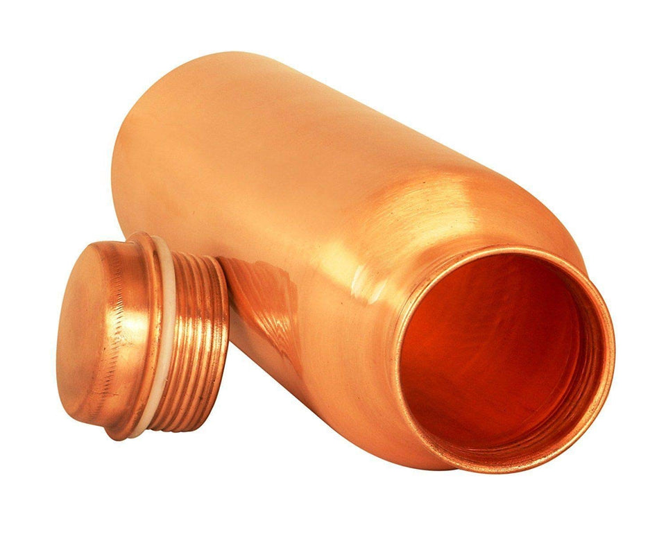 Pure Copper Handmade Water Bottle, 1000Ml, Joint Free, Leak Proof, for Home, Office, Travel Purpose and for Ayurvedic Health Benefits
