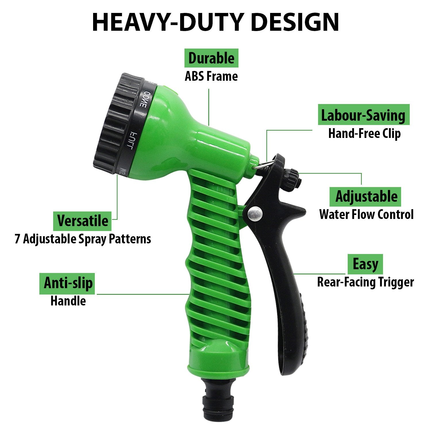 garden gun spray Buy High Pressure Garden 7 Pattern Hose Nozzle Water Spray Gun at Halfrate