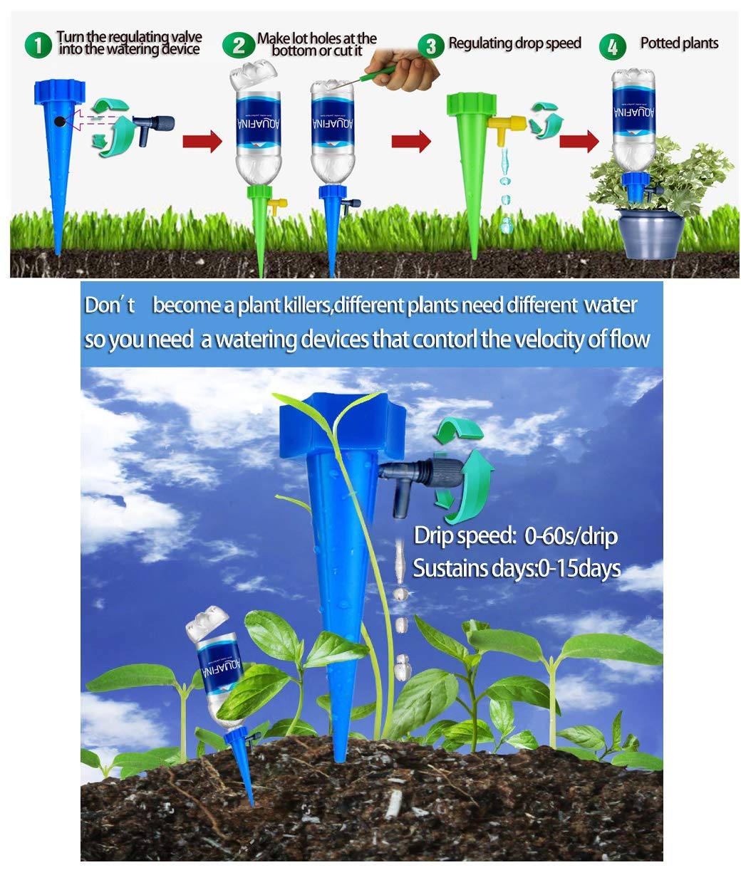 device for watering plants Drip Irrigation kit for Home Garden, Self-Watering Spikes for Plants,