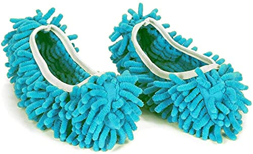 Washable Dust Mop Slippers Microfiber Cleaning Mop Slippers Shoes Dust Floor Cleaner Multi-Function Floor Cleaning Shoes Cover (1 Pair)