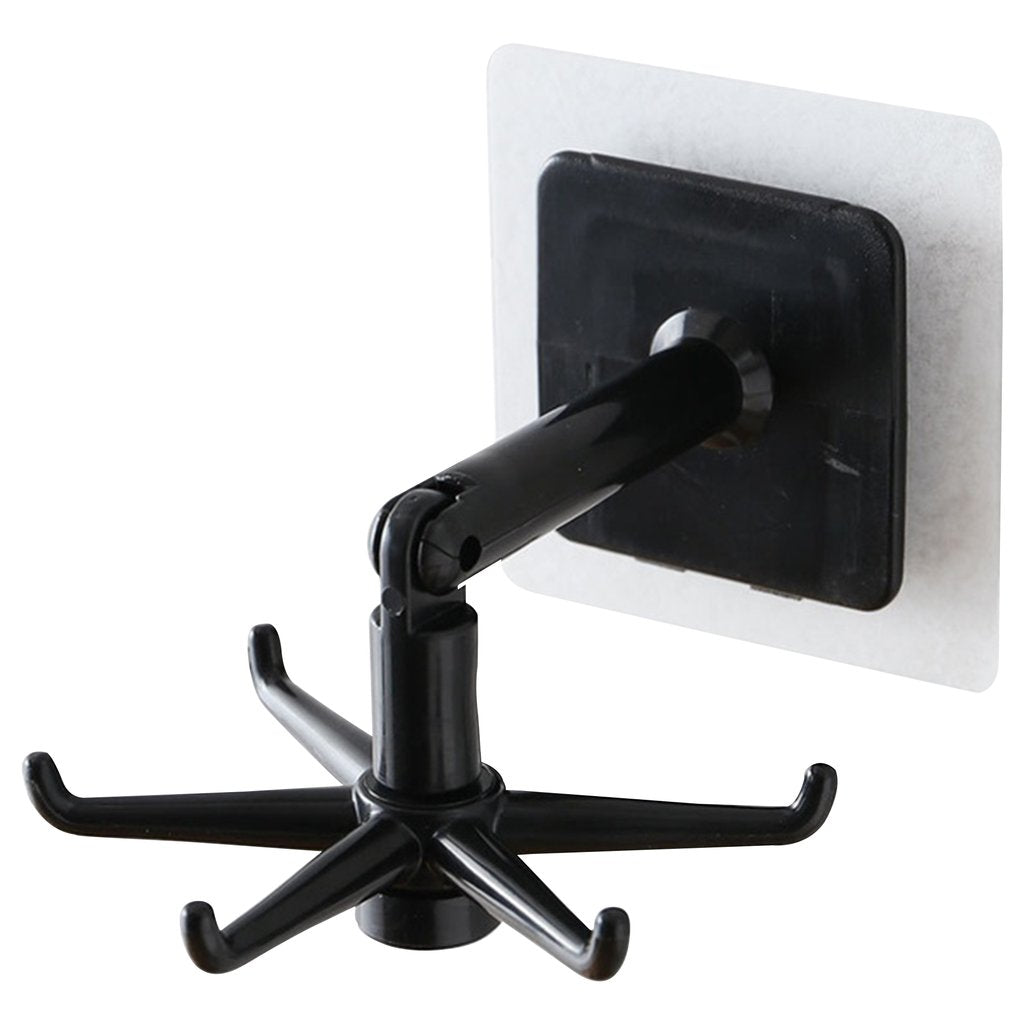 Folding Hook Self-Adhesive Waterproof 360° Rotating Wall Mounted Hook No drill Multipurpose