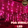 Pink Plastic Rice Lights 5 mtr Serial Bulbs Ladi Decoration Lighting for Indoor, Outdoor, DIY, Diwali Christmas Eid and Other Festive Season