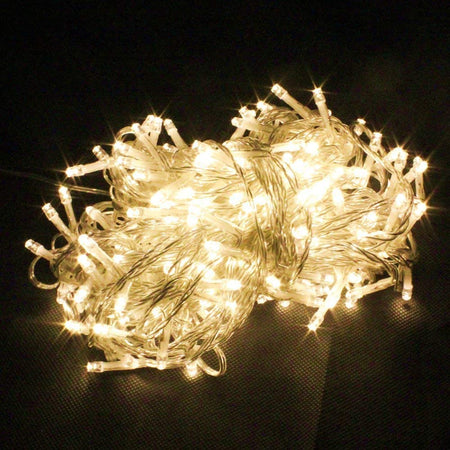 White Plastic Rice Lights 5 mtr Serial Bulbs Ladi Decoration Lighting for Indoor, Outdoor, DIY, Diwali Christmas Eid and Other Festive Season