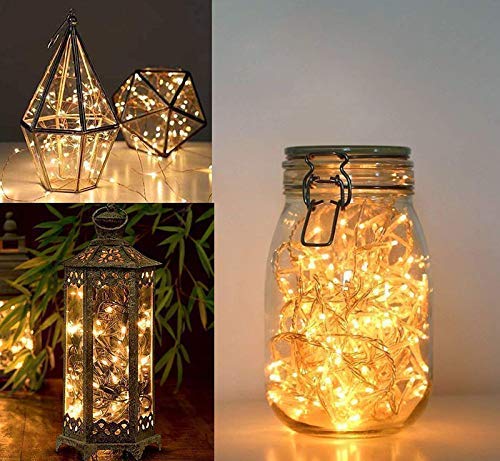 White Plastic Rice Lights 5 mtr Serial Bulbs Ladi Decoration Lighting for Indoor, Outdoor, DIY, Diwali Christmas Eid and Other Festive Season
