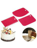 3pcs Set Plastic Dough Bench Scraper Cake Cutter, Chopper, Smoother Icing Fondant Cake Decorating Pastry Baking Tool (Color May Vary)