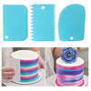 3pcs Set Plastic Dough Bench Scraper Cake Cutter, Chopper, Smoother Icing Fondant Cake Decorating Pastry Baking Tool (Color May Vary)