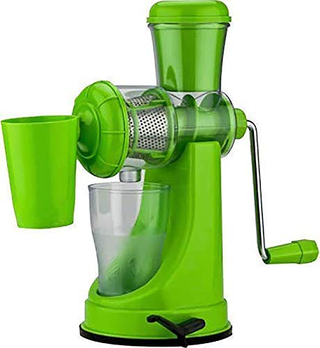 Hand Juicer for Fruits and Vegetables with Steel Handle Vacuum Locking System, Juice Maker with Attached Waste Cup