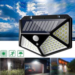Waterproof Solar Lights for Garden 100 LED Motion Sensor Security Lamp for Home and Garden, Outdoors | Bright Solar Wireless Security Motion Sensor