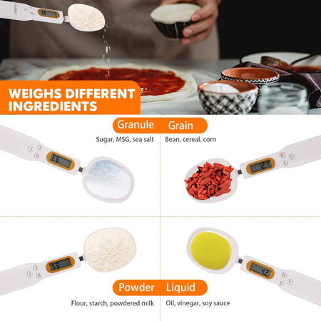 Kitchen Food Digital Spoon Scale, Scale 1.1lb/500g(0.1g) Kitchen Tools Accessories with LCD Display Weight Measuring Food Coffee Flour Spices Medicine