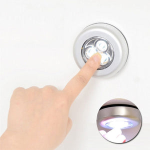Stick-N-Clicks 3 in 1 LED Bulb Tap Lights Push Night Touch Light, Battery Operated Wall Light for Cupboard, Entrance, Hallway, Cabinet, Wardrobe