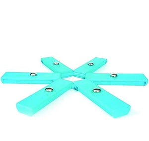 Foldable Non Slip Compact Heat Resistant PVC Insulated Plastic Hot Pot Tableware Mat | Flower-Shaped Anti-Slip Pot Holder Pan Coaster Pad