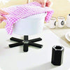 Foldable Non Slip Compact Heat Resistant PVC Insulated Plastic Hot Pot Tableware Mat | Flower-Shaped Anti-Slip Pot Holder Pan Coaster Pad