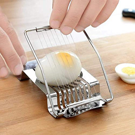 Egg Slicer 2-in-1, Steel Body and Stainless Steel Blade Wires Boiled Egg Slicer Cutter, Mushroom Slicer Egg Cutter