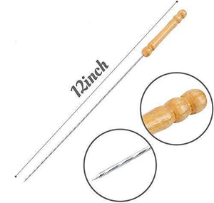 Barbeque BBQ Tandoor Skewers Grill Sticks for Barbecue (Pack of 12)