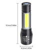 Metal Flashlight Rechargeable Torch with Built in Battery + Desk Lamp with Carry Box Focus Zoom Torch Light with 3 Modes Adjustable for Emergency, Camping etc.