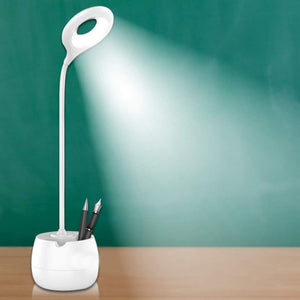 LED Desk Table Lamp, Children Eye Protection Student Reading - Pen Holder, Mobile Stand, Study Lamp, Night Light, USB Charging