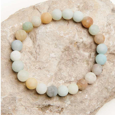 Natural Amazonite Bracelet 6 mm Crystal Stone Bracelet Round Beads for Reiki and Crystal Healing Fengshui Gemstone