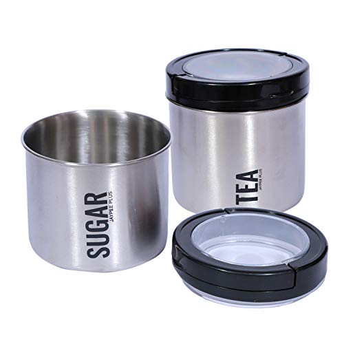 Stainless Steel Tea & Sugar Container Morning Delight 2, 600 ml Each