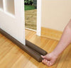 Door Bottom Sound-Proof Sealing Strip Guard Reduce Noise Energy Saving Weather Stripping Under Door Twin Draft Stopper (Brown, 36 inch)