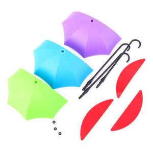 Umbrella Shape Decorative Key Holder Wall Mounted Hooks (3 pcs)