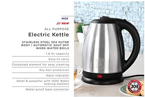 Clearline Appliances All Purpose SS Kettle with Auto-Shut-Off Feature (1.8 LTR) - Inox - halfrate.in