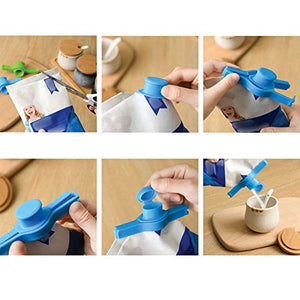 2 pcs Food Bag Sealing Clip Snack Bag Clip with Cap Food Storage Sealing Clip Seal Pour Bag Clip Sealing Clamp Food Storage Sealing Clips