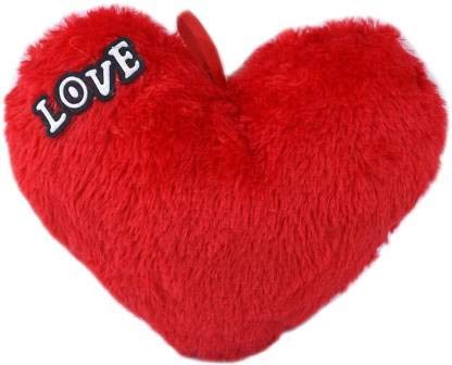 Heart Shaped Super Soft Toy for Love Gift 8 x 6 Inches Red