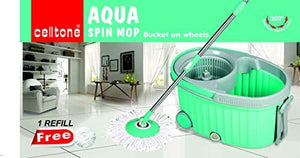 Aqua Spin Mop with Microfiber Refill