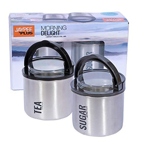 Stainless Steel Tea & Sugar Container Morning Delight 2, 600 ml Each