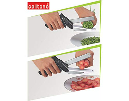 Smart Clever Cutter 2 in 1 Chopping Knife with Board