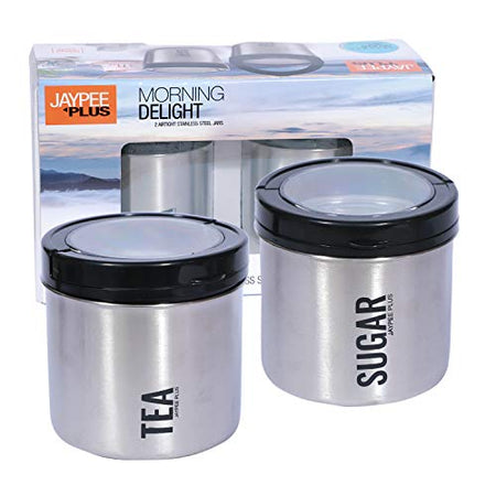 Stainless Steel Tea & Sugar Container Morning Delight 2, 600 ml Each