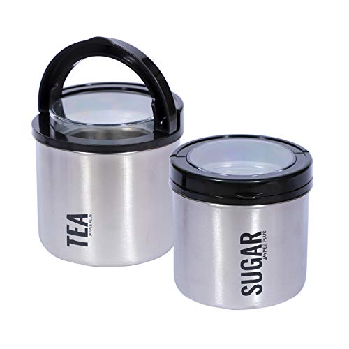 Stainless Steel Tea & Sugar Container Morning Delight 2, 600 ml Each