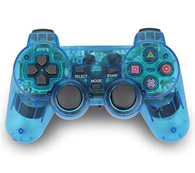 Wireless PS2 Dual Vibration Controller for Sony Playstation 2 (Blue) - halfrate.in