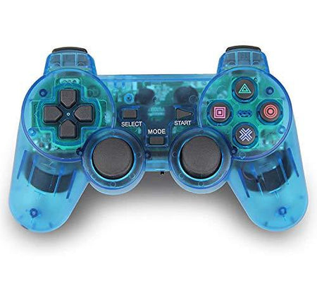 Wireless PS2 Dual Vibration Controller for Sony Playstation 2 (Blue) - halfrate.in