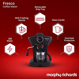 Fresco 800-Watt 4-Cups Espresso Coffee Maker (Black)
