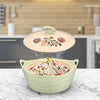 Plastowares Flamingo Plastic Casserole, 1500Ml, Green