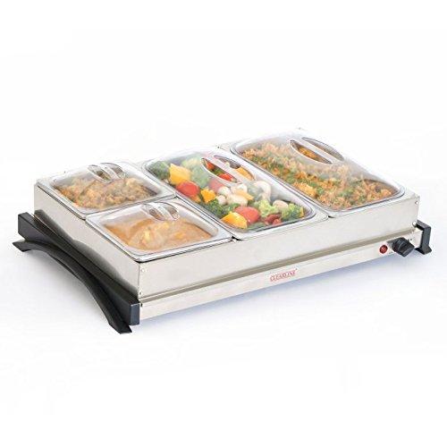 Clearline Stainless Steel  4 PAN SS FOOD WARMER AND BUFFET SERVER FWBS-02 - halfrate.in