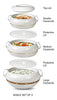 Asian Crown Plastic noble Casserole Set, 3-Pieces, white - halfrate.in
