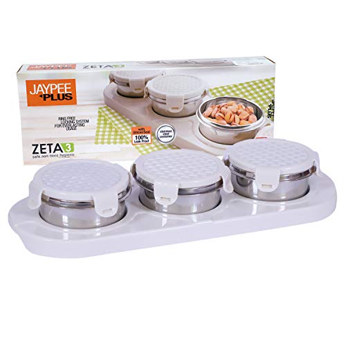 Stainless Steel Serving Set, 3-Pieces with Tray Zeta 3 Ivory