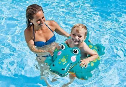 Intex Crocodile Swim Ring for Kids / Swim Ring / Swimming Floaters / Crocodile Shaped Swimming Rings for Kids Inflatable Pool Accessory (Multicolor) - halfrate.in