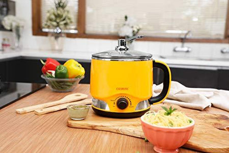 Clearline 8-in-1 Multi-cook Kettle : Vibrant Yellow Colour - One Appliance : Multiple Function - halfrate.in